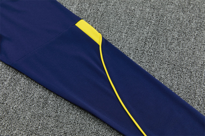 2026/2027 Brazil Dark Blue Half-Pull Tracksuit