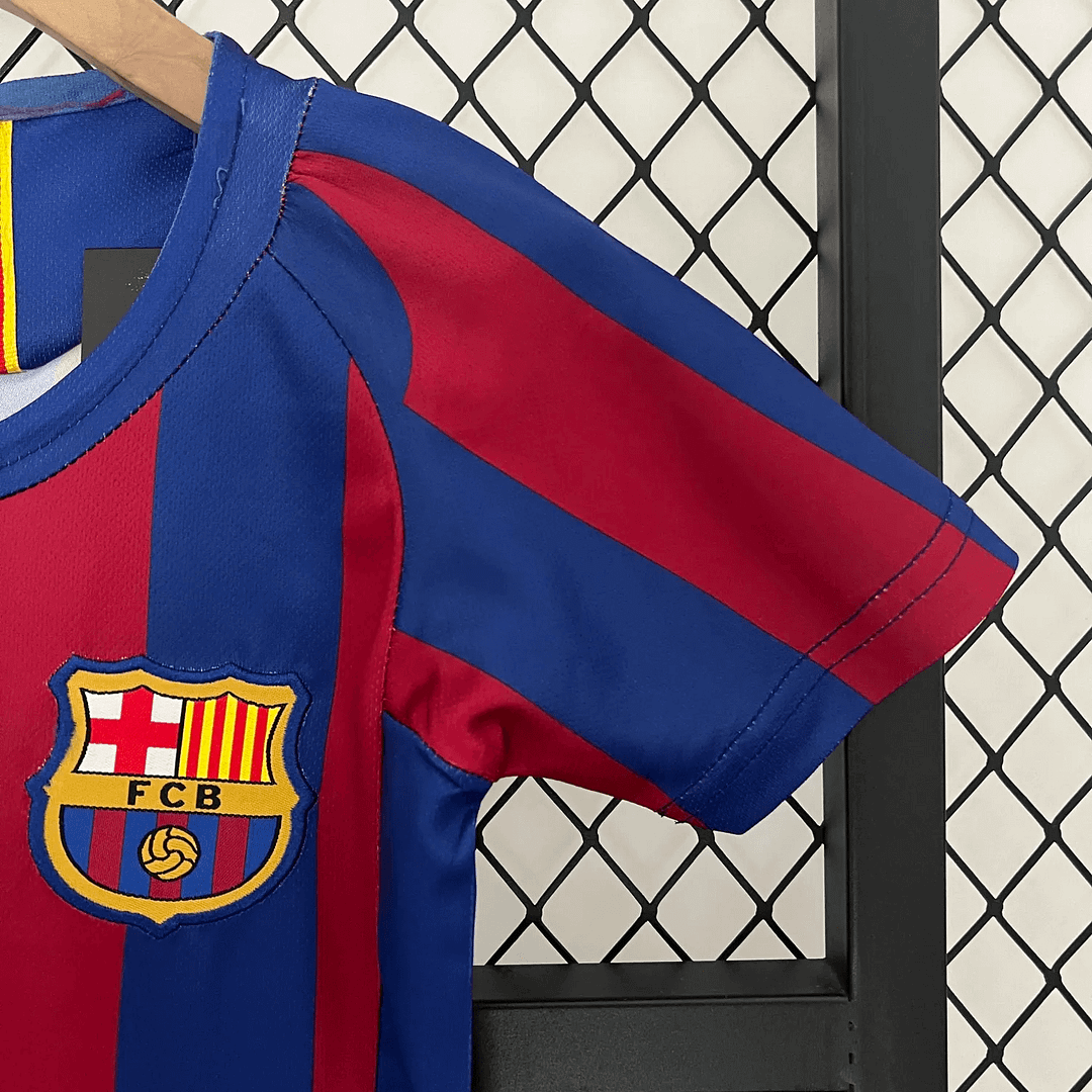 2005/2006 Retro Kids Size Barcelona Home Football Shirt 1:1 Thai Quality