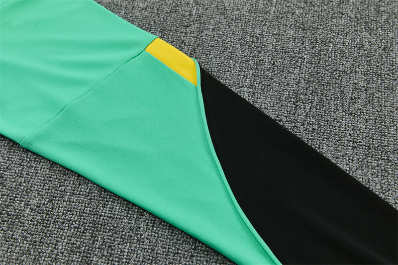 2026/2027 Brazil Green Black Half-Pull Tracksuit