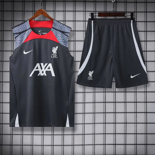 2024/2025 Liverpool Pre-match Training Black Jersey+Shorts 1:1 Thai Quality