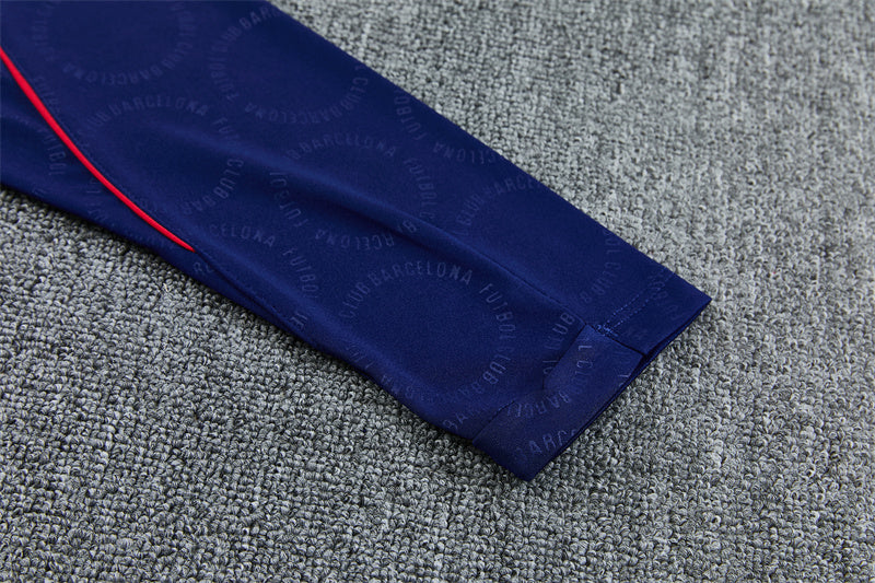 2026/2027 Barcelona Dark Blue Half-Pull Tracksuit