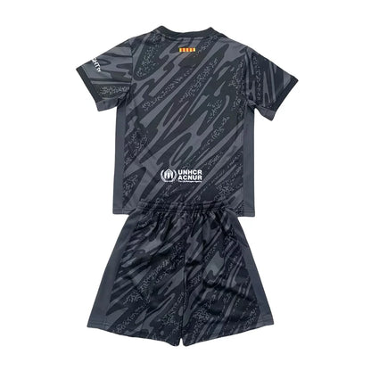 2024/2025 Kids Size Barcelona Black Goalkeeper Football Shirt