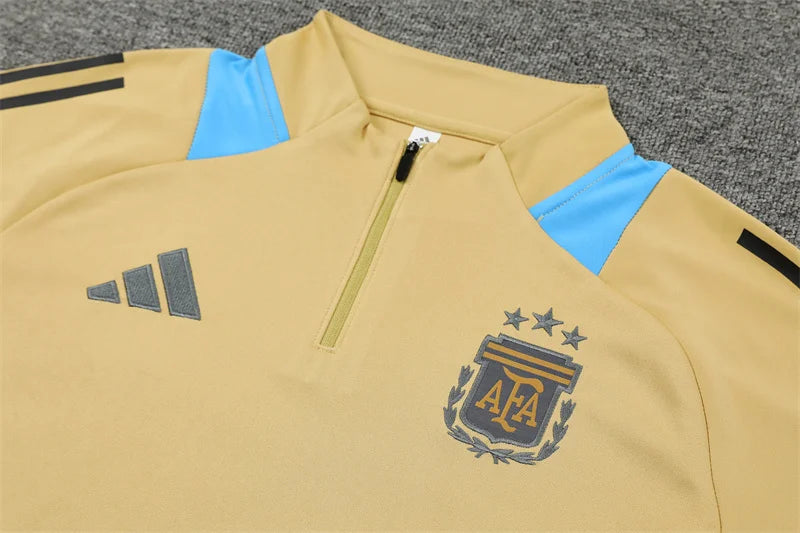 2024/2025 Argentina Half-Pull Tracksuit Gold
