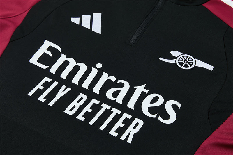 2026/2027 Arsenal Black Half-Pull Tracksuit