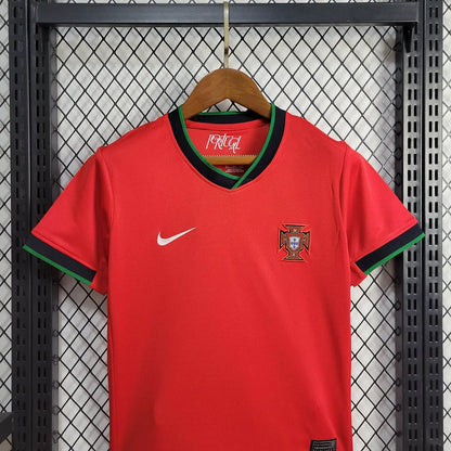 2024 Portugal Home Football Shirt Kids Size 1:1 Thai Quality