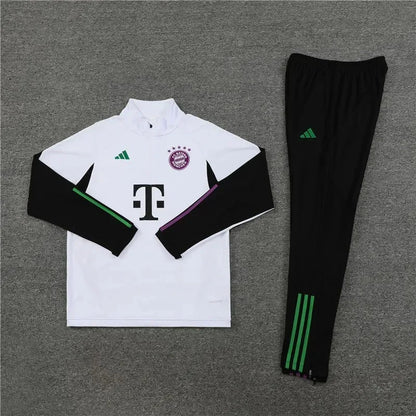 2023/2024 Bayern Munich Half-Pull Tracksuit White 1:1 Thai Quality