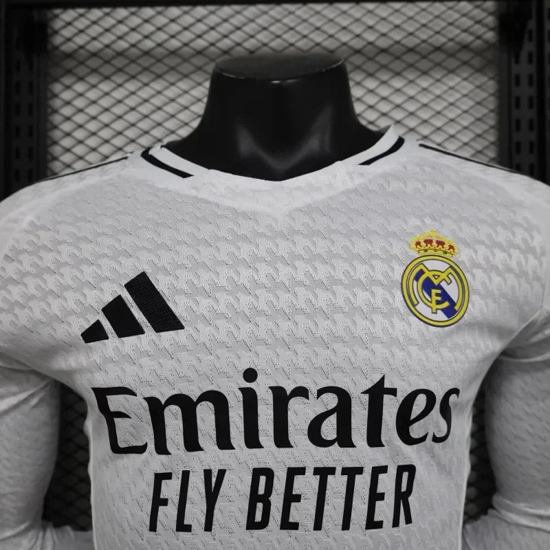 2024/2025 Long Sleeve Real Madrid Home Football Shirt 1:1 Thai Quality