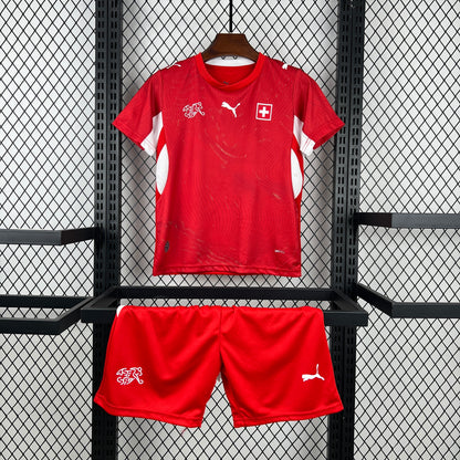 2026 Switzerland Home World Cup Football Jersey Kids Size