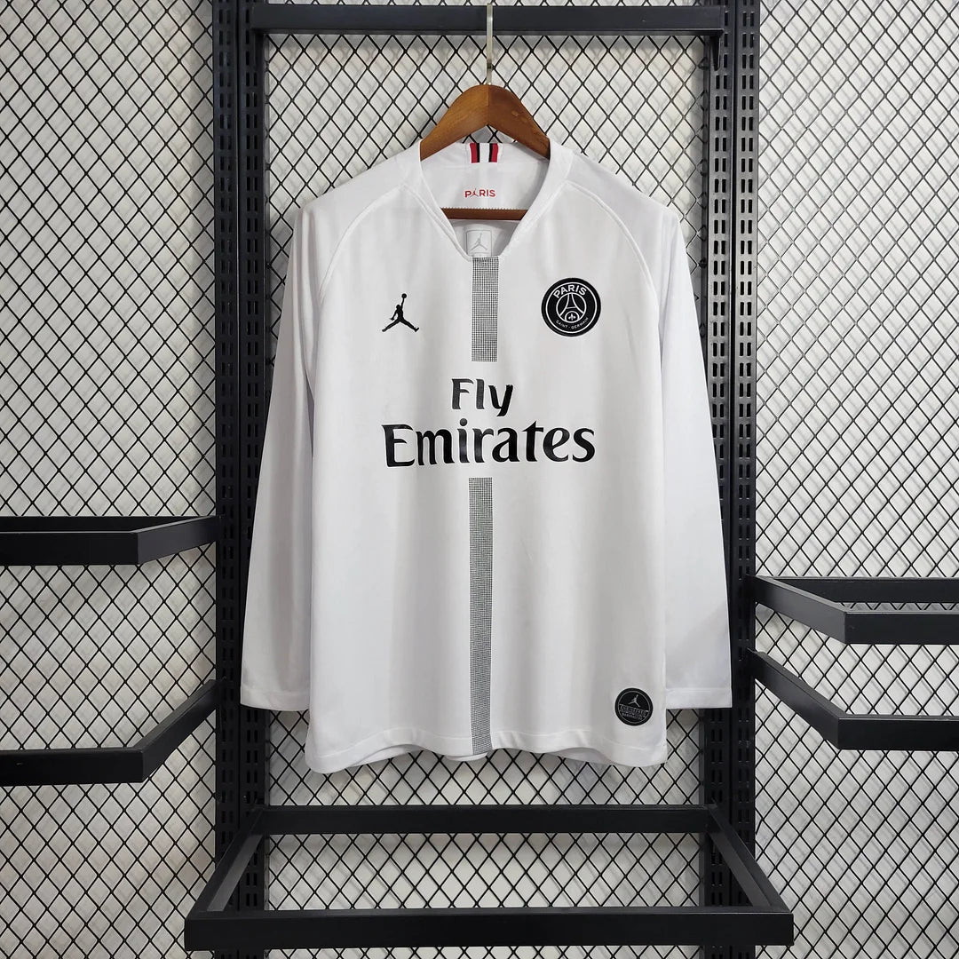 2018/2019 Retro Long Sleeve PSG Paris Saint-Germain Away Football Shirt 1:1 Thai Quality