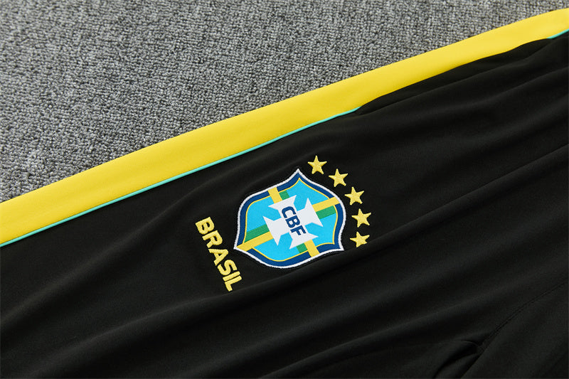2026/2027 Brazil Green Black Half-Pull Tracksuit