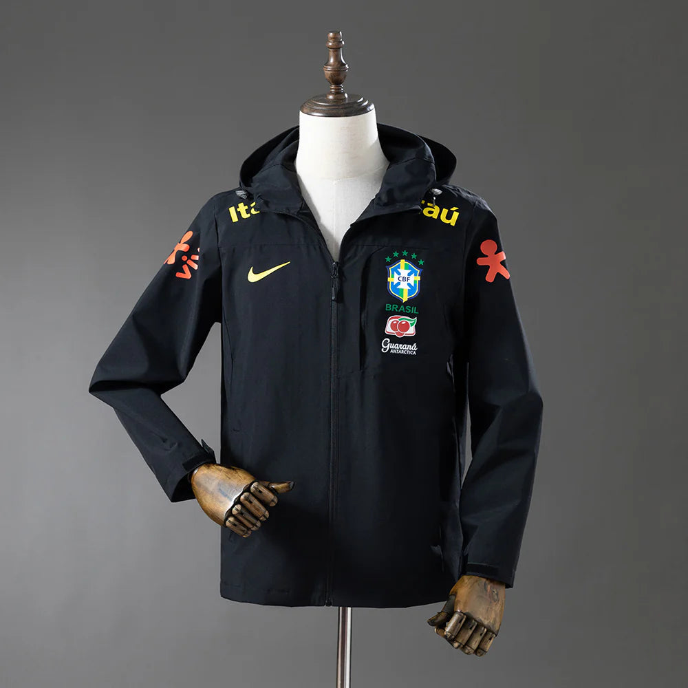 2026 Brazil Windbreaker Black Jacket