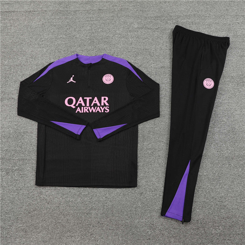 2023/2024 PSG Paris Saint-Germain Purple Half-Pull Tracksuit