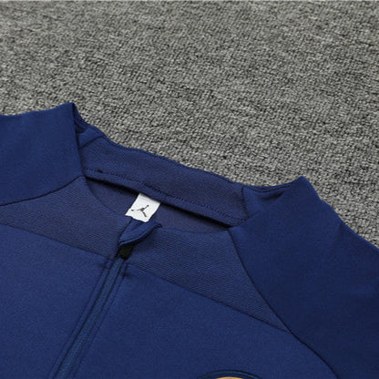2023/2024 PSG Paris Saint-Germain Blue Half-Pull Tracksuit