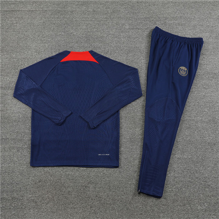 2024/2025 PSG Paris Saint-Germain Dark Blue Half-Pull Tracksuit