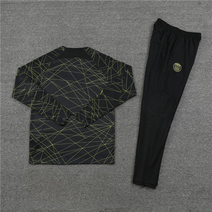 2022/2023 PSG Paris Saint-Germain Black Half-Pull Tracksuit