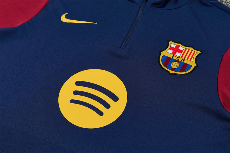 2026/2027 Barcelona Red Blue Half-Pull Tracksuit