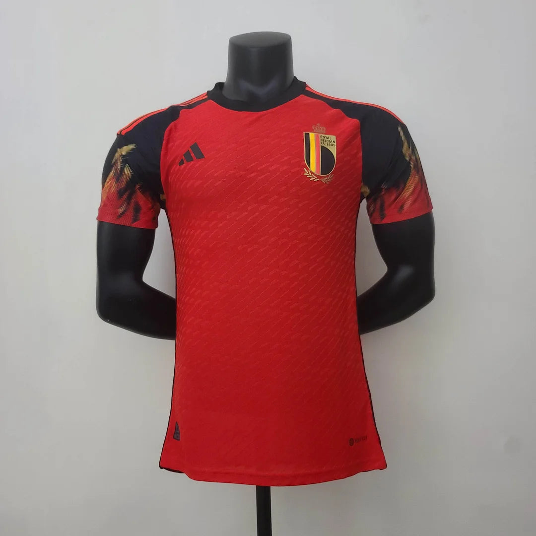 2022 FIFA World Cup Belgium Home Soccer Shirt - Player Version