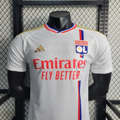 2023/2024 Lyon Home Football Shirt - Player Version
