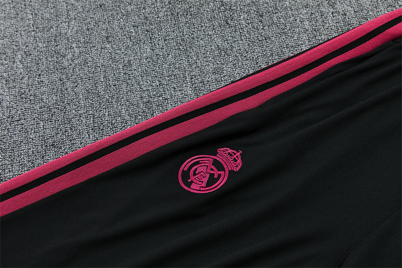 2026/2027 Real Madrid Black Pink Half-Pull Tracksuit