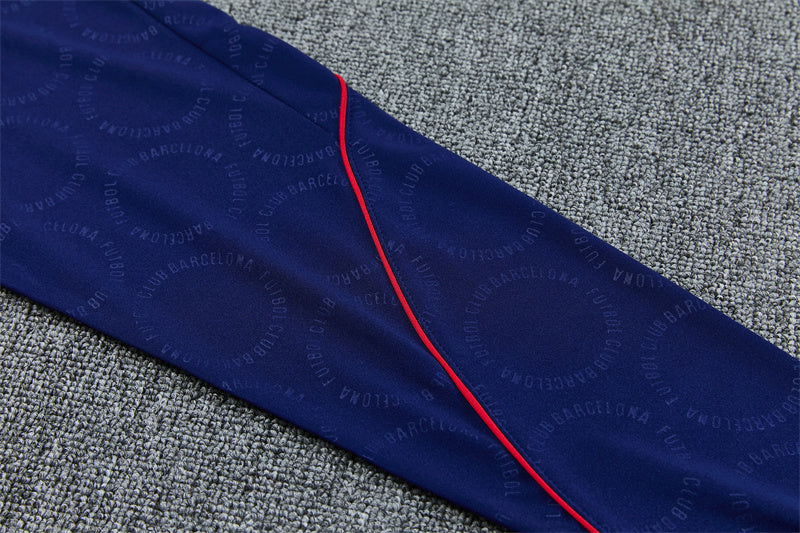 2026/2027 Barcelona Dark Blue Half-Pull Tracksuit