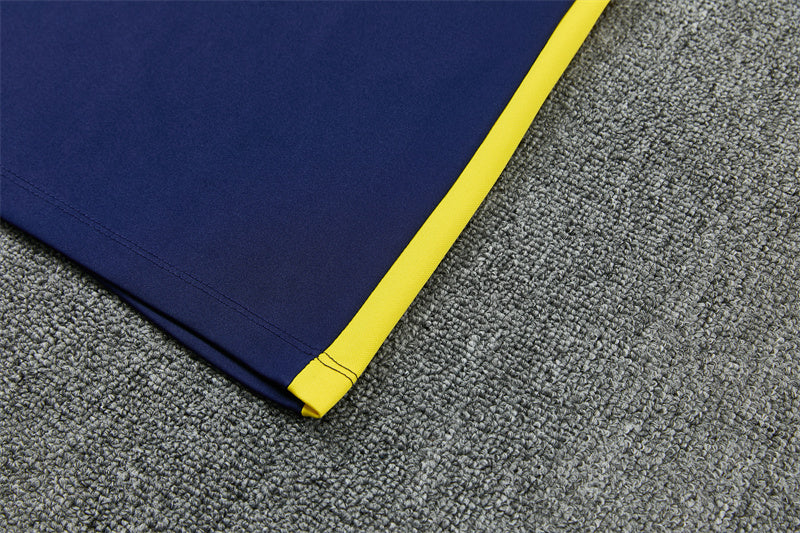 2026/2027 Brazil Dark Blue Half-Pull Tracksuit