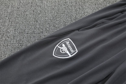 2025/2026 Arsenal Half-Pull Black Grey Tracksuit