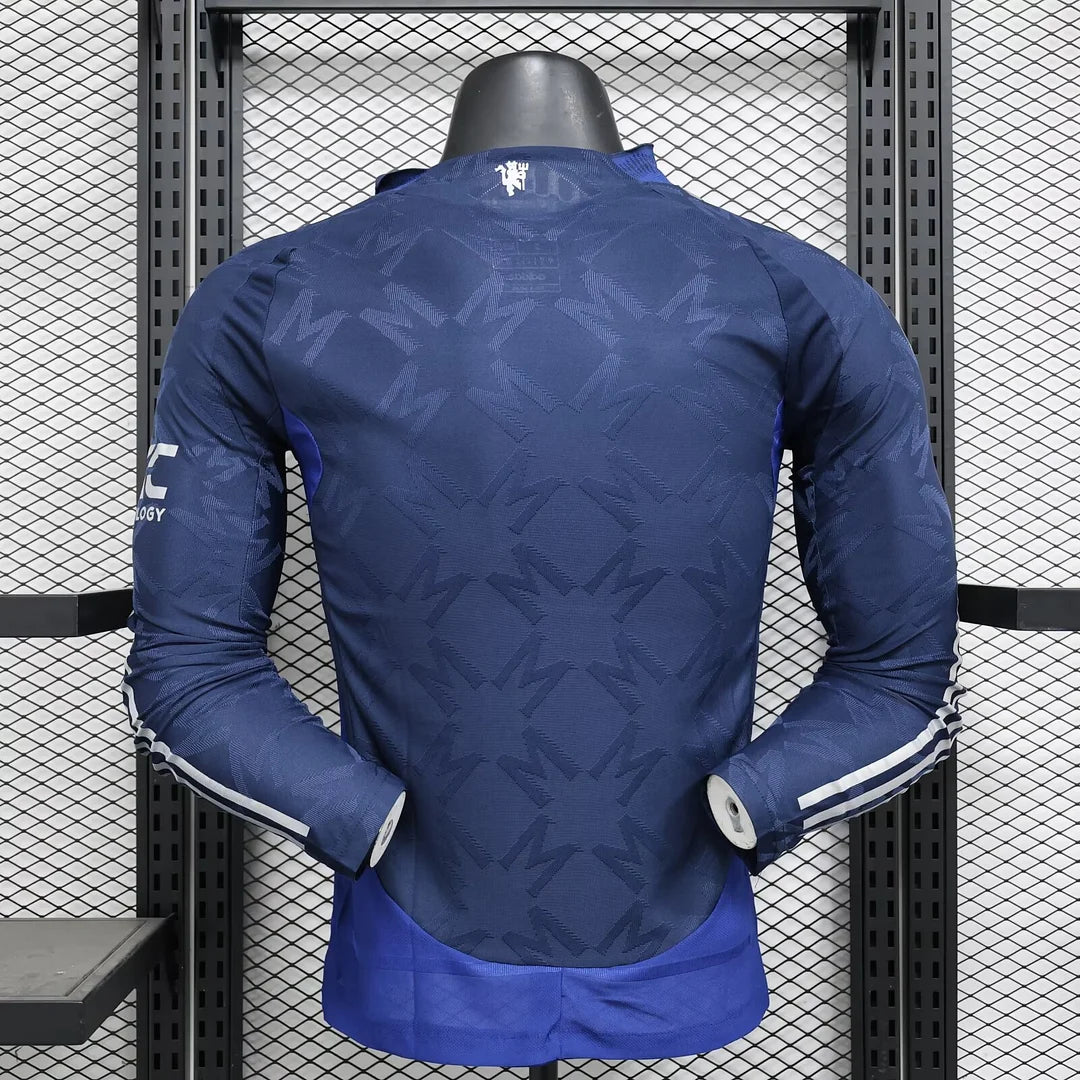 2024/2025 Long Sleeve Player Version Manchester United Away Football Shirt 1:1 Thai Quality