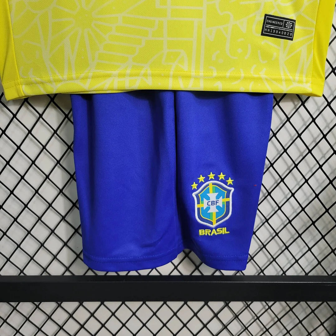 2024 Brazil Home Football Shirt Kids Size 1:1