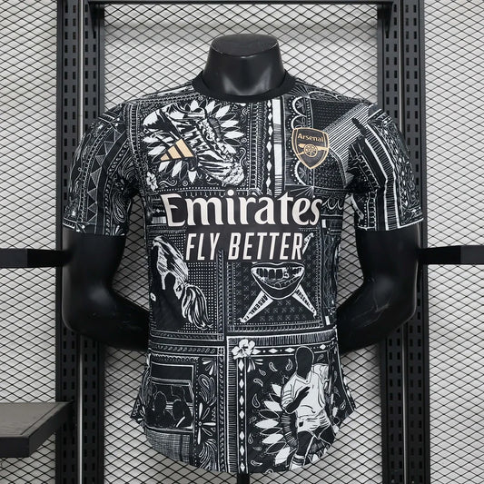 2024/2025 Arsenal Black pre-match Football Shirt 1:1 Thai Quality - Player Version
