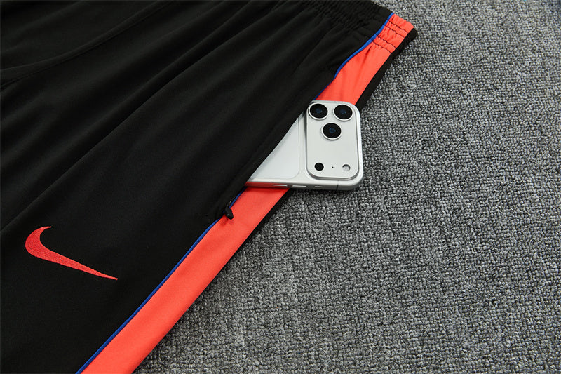 2026/2027 PSG Paris Saint-Germain Black Orange Half-Pull Tracksuit