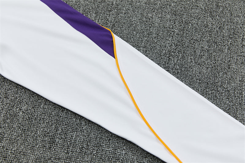 2026/2027 Barcelona White Purple Kobe Half-Pull Tracksuit
