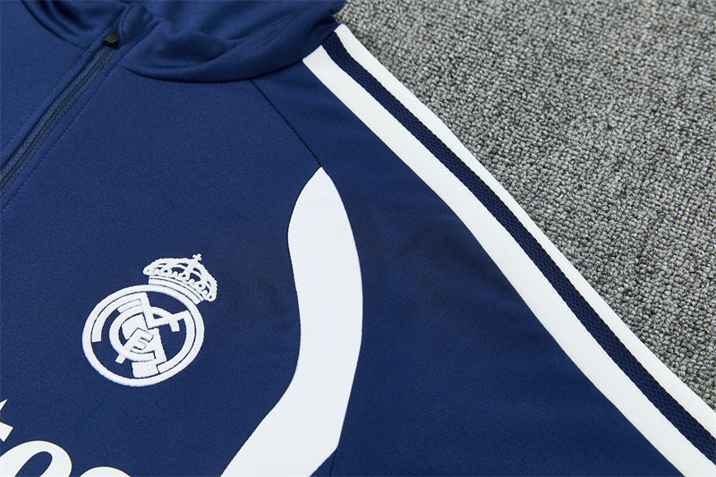 2026/2027 Real Madrid Blue Half-Pull Tracksuit