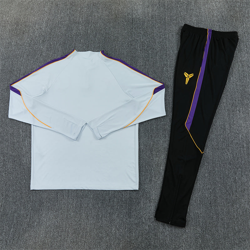 2026/2027 Barcelona Gray Kobe Half-Pull Tracksuit