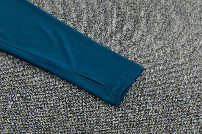 2026/2027 Portugal Green Blue Half-Pull Tracksuit