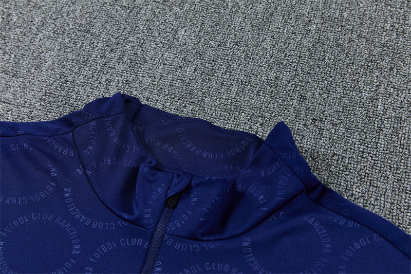 2026/2027 Barcelona Dark Blue Half-Pull Tracksuit