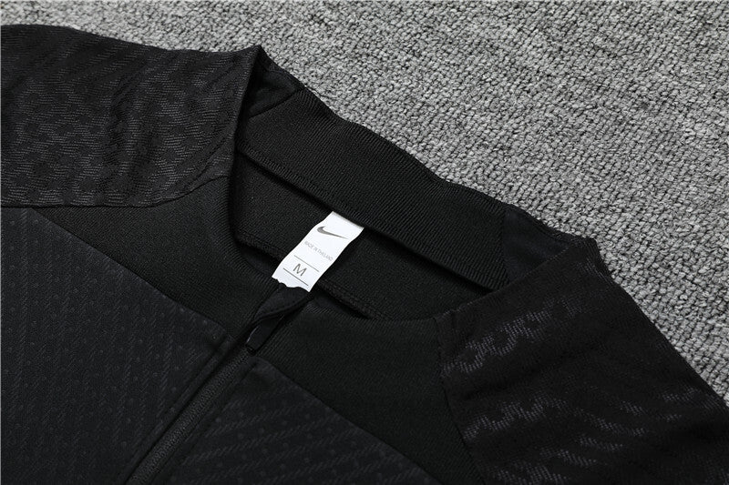 2022/2023 PSG Paris Saint-Germain Full Black Half-Pull Tracksuit