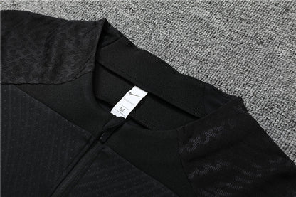 2022/2023 PSG Paris Saint-Germain Full Black Half-Pull Tracksuit