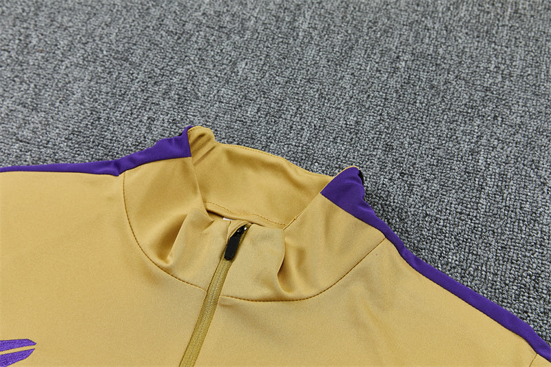 2026/2027 Barcelona Yellow Kobe Half-Pull Tracksuit