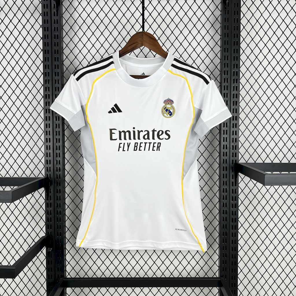 Womens 2025/2026 Real Madrid Home Football Shirt