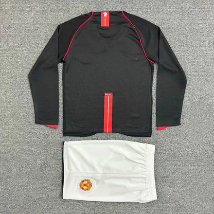2007/2008 Retro Long Sleeve Manchester United Away Football Shirt Kids Size