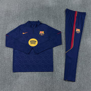 2026/2027 Barcelona Dark Blue Half-Pull Tracksuit