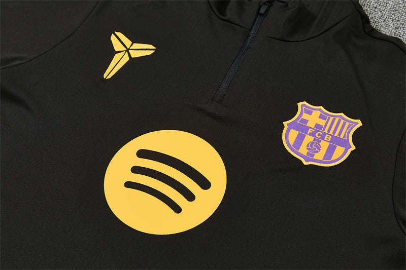 2026/2027 Barcelona Black Purple Half-Pull Tracksuit