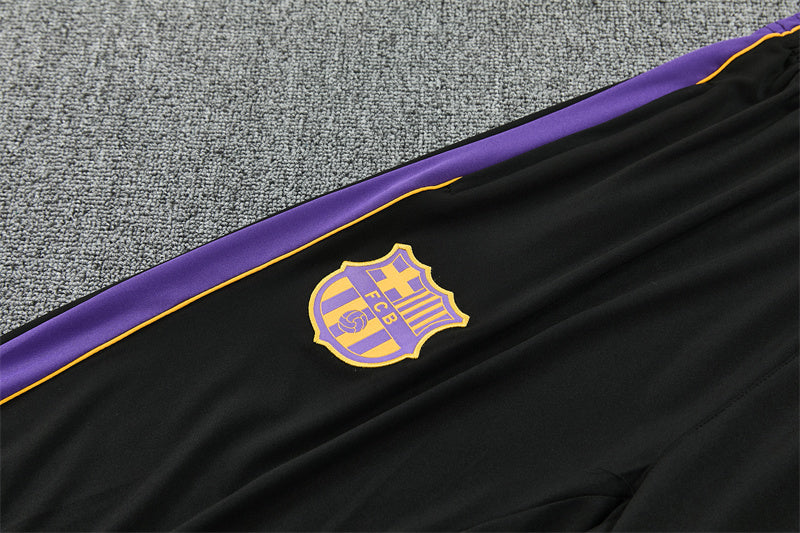 2026/2027 Barcelona Black Purple Half-Pull Tracksuit