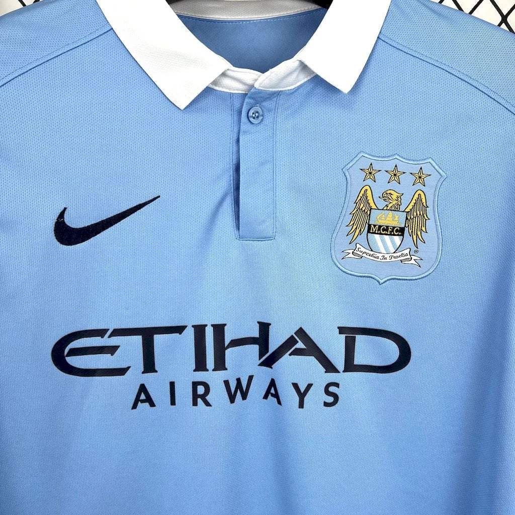 2015/2016 Retro Manchester City Home Football Shirt
