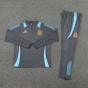 2024 Argentina Half-Pull Tracksuit  Grey 1:1 Thai Quality