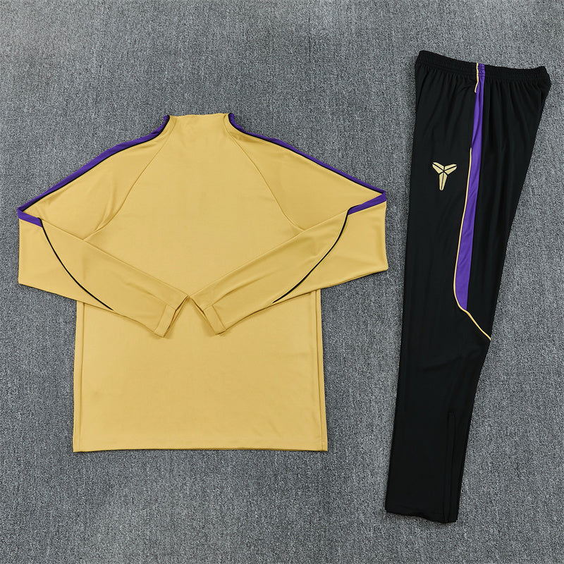 2026/2027 Barcelona Yellow Kobe Half-Pull Tracksuit
