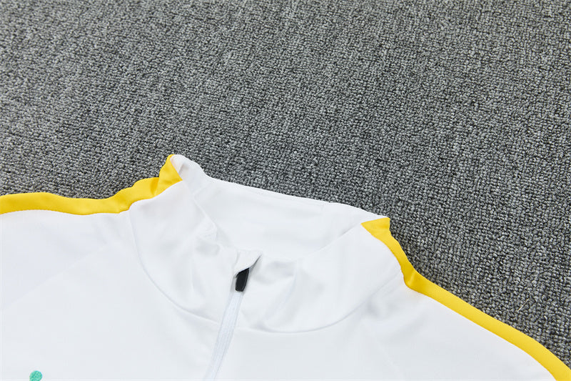 2026/2027 Brazil White Black Half-Pull Tracksuit