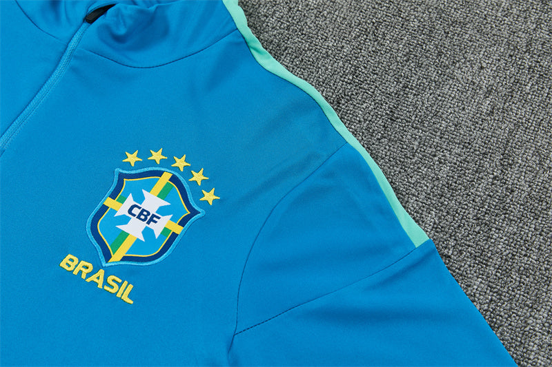 2026/2027 Brazil Blue Half-Pull Tracksuit
