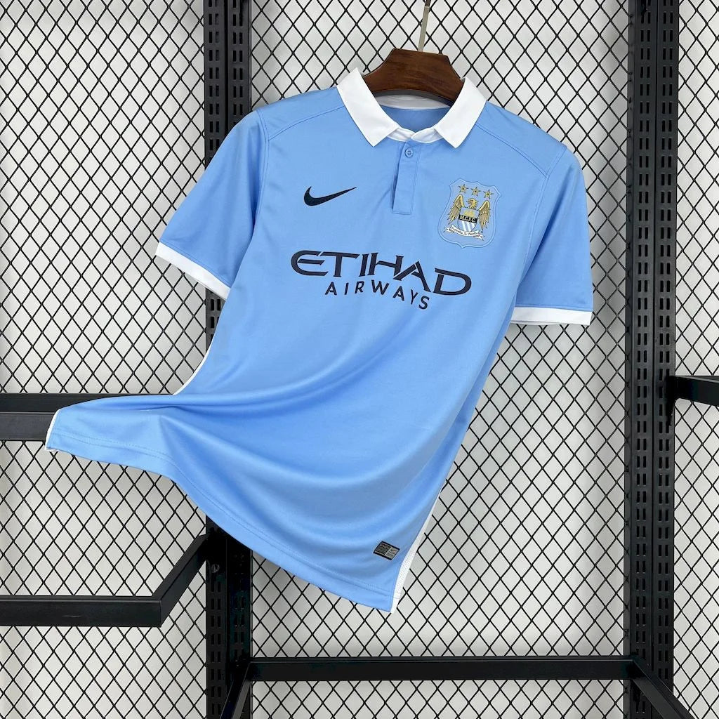 2015/2016 Retro Manchester City Home Football Shirt