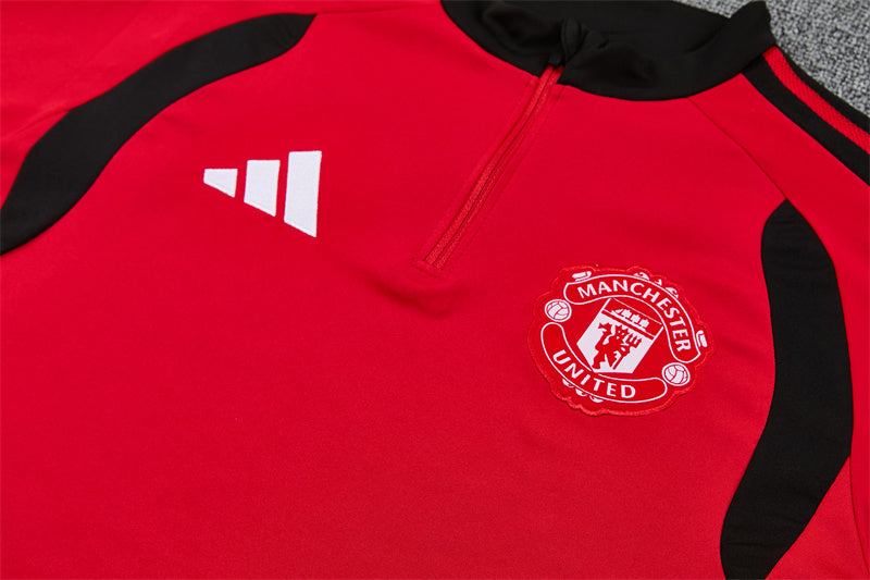 2026/2027 Manchester United Red Half-Pull Tracksuit
